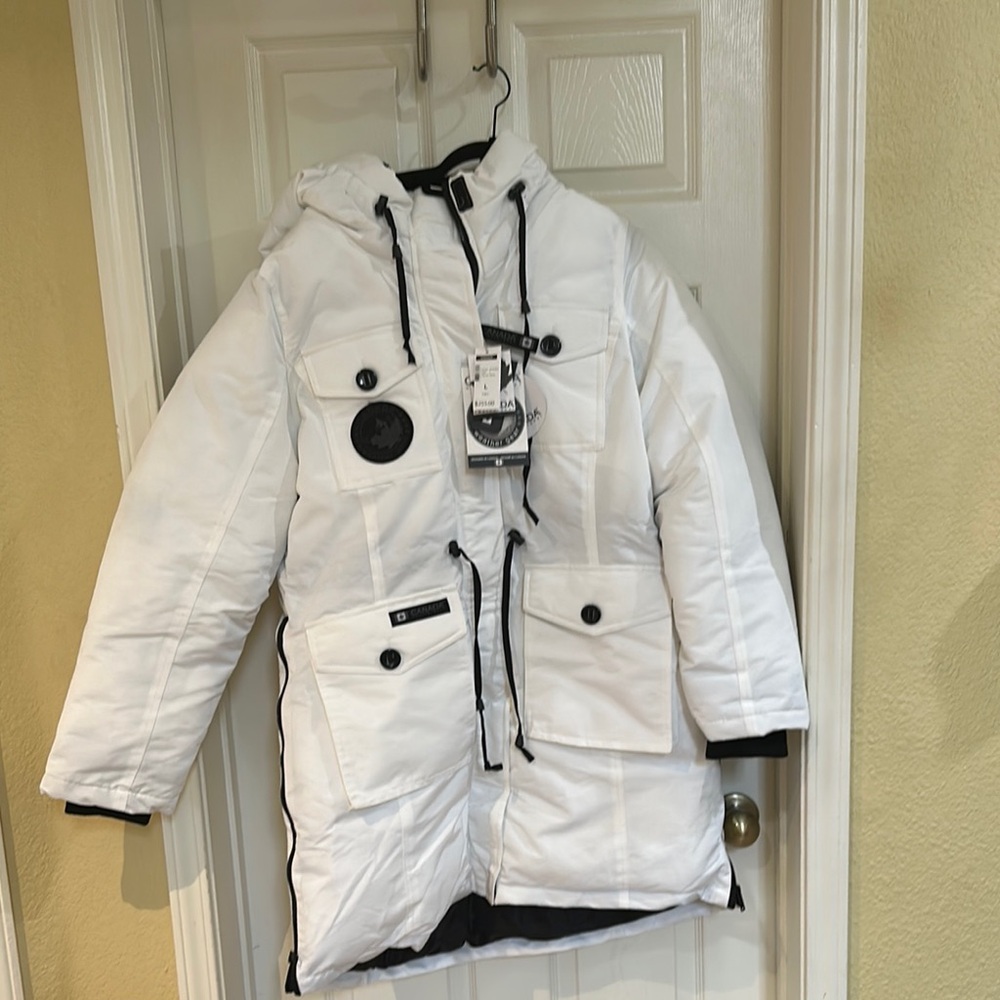 CANADA WEATHER GEAR White Hooded Parka
